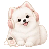 니니 戴著粉色耳機，陪你聽韓語
